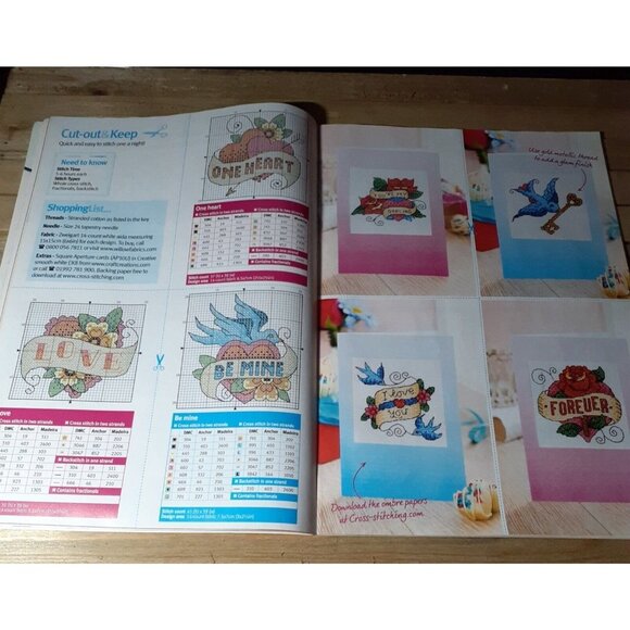 Cross Stitch Crazy Magazine Back Issue Valentines Country Charm Bunnies Parrots - Picture 6 of 11